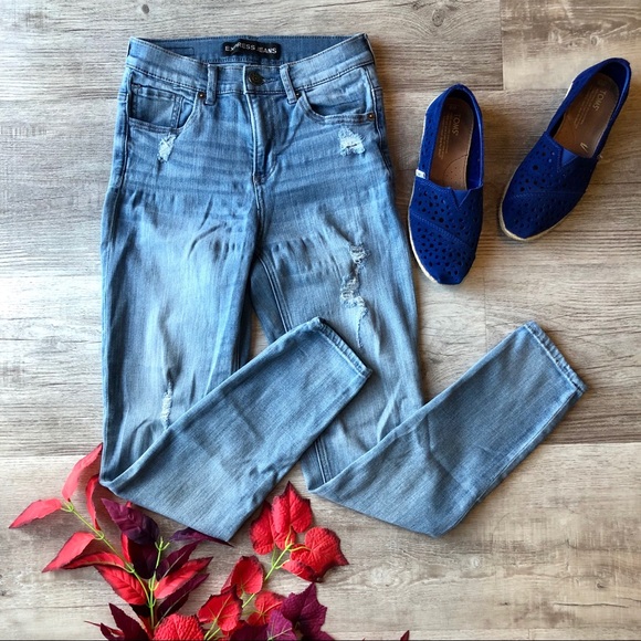Express Ankle High Rise Jeans 👖 - Picture 1 of 5